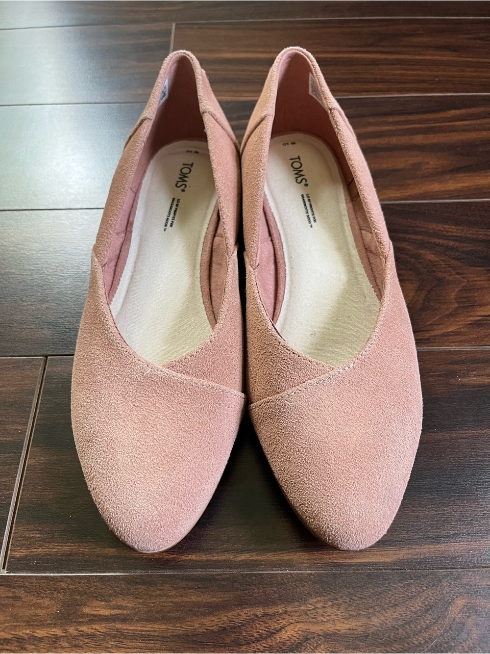 TOMS Dusty Rose Suede Slip-On Flats, 10, NWOT